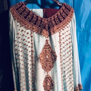 Pakistani work full length dress